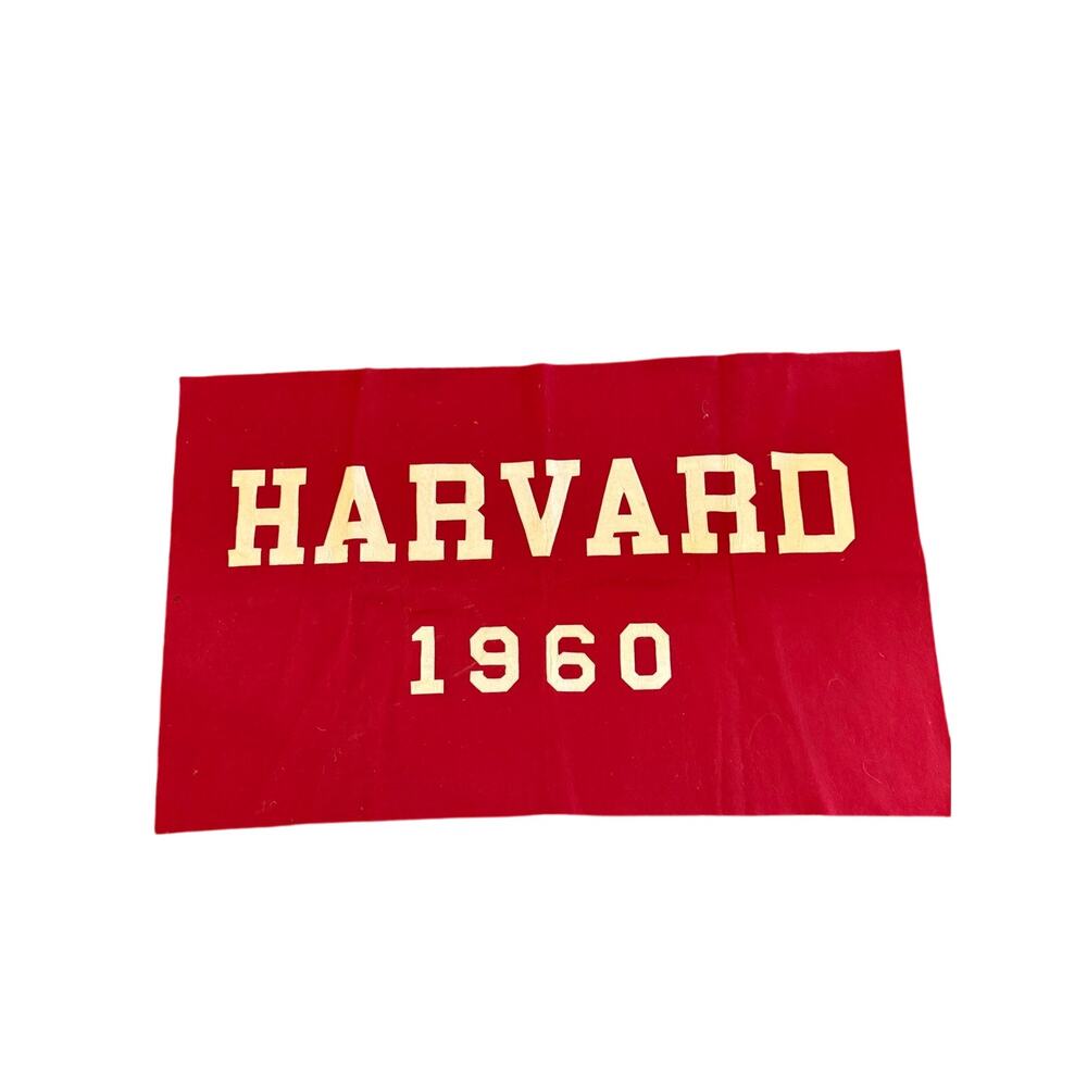 Harvard University 1960 Vintage Felt Banner 36x57 Crimson Ivy League Class Sign